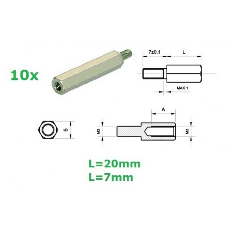 Distanziale in ottone