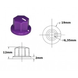 Manopola MXR style VIOLA 19mm, fissaggio a vite