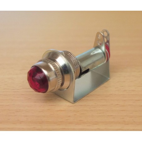 Portalampadina con gemma ROSSA