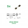 5x Fusibile 800mA RITARDATO, 5x20
