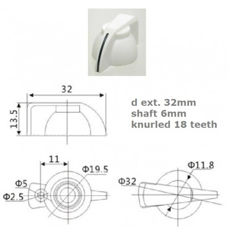 Manopola ''Chicken Head'' BIANCA