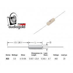 Ohmite Audio Gold 0R22 5W