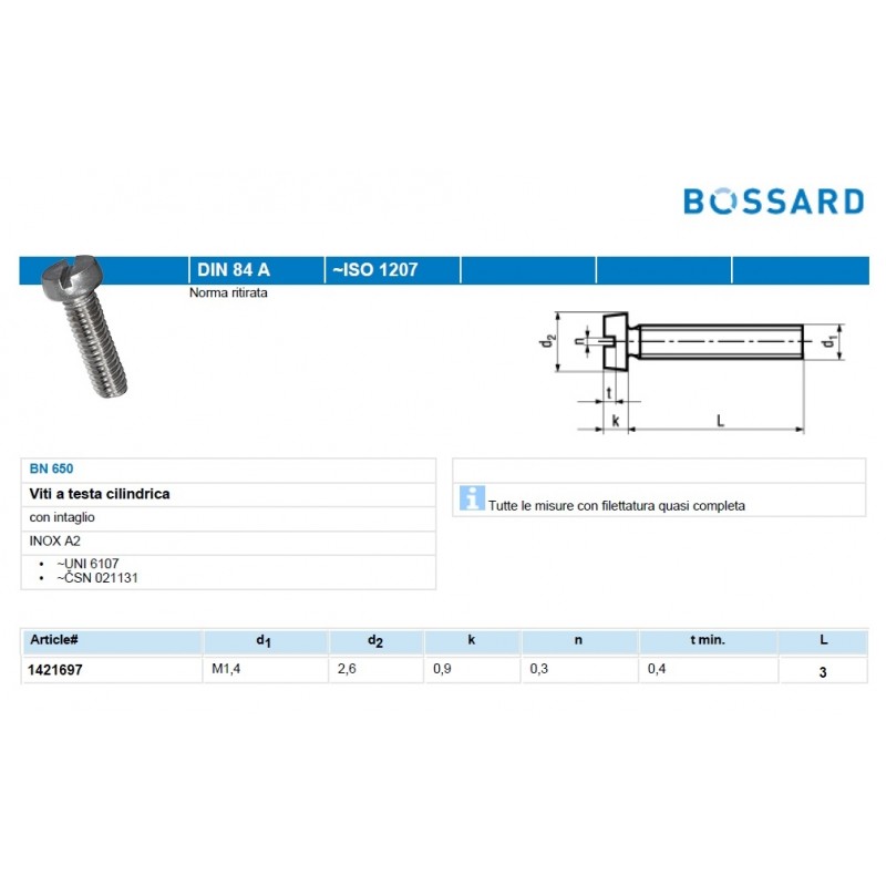 Bossard 1421697