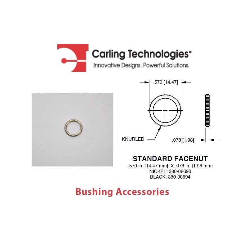 Carling 380-08693, replacement knurled nut for 110-63, 112-63, 110-PM etc.