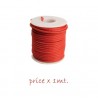 Cavo per cablaggi 20AWG ''solid core'', rivestito in stoffa rossa (al metro)