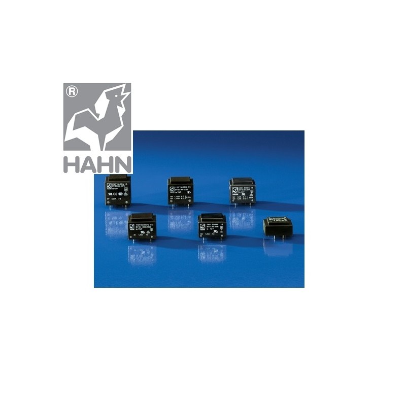 HAHN 1,9VA - 230V 2x7,5V 2x126mA miniature PCB transformers, BVEI3032095