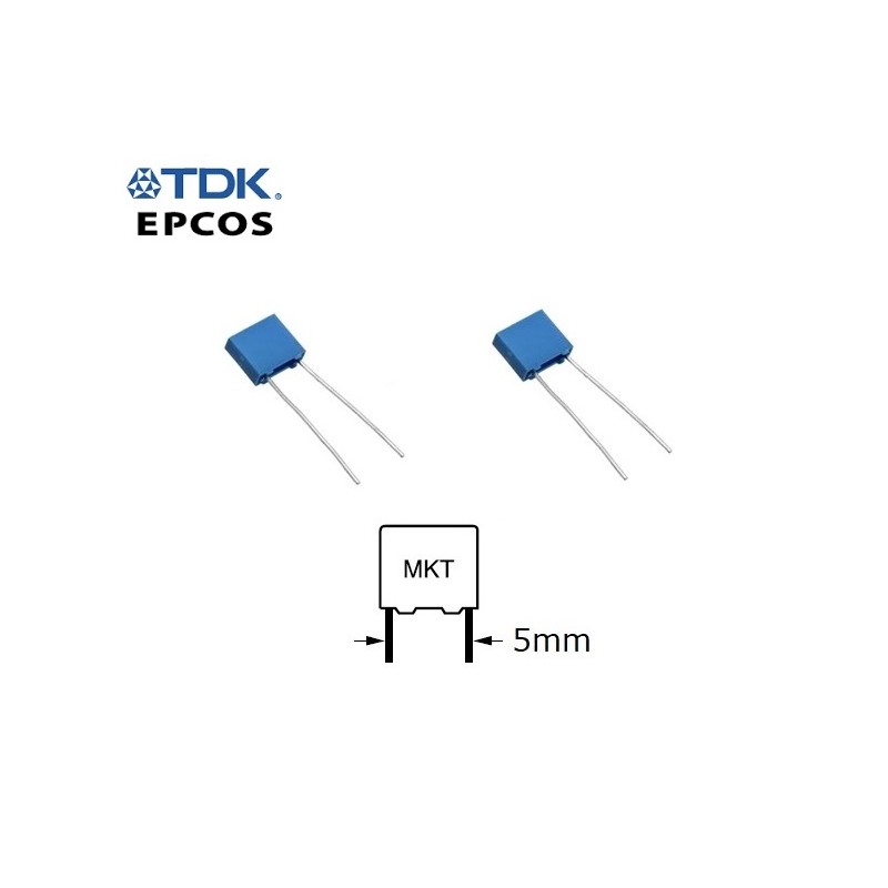 2x Epcos TDK 0,47uF/100V polyester metallized capacitor,  B32529C1474K