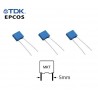 3x Epcos TDK 0,33uF/100V, condensatore MKT poliestere metallizzato, B32529C1334K