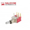 Salecom S06LP, SPDT subminiature ON-ON horizontal toggle switch, PCB pins