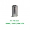 Aluminum shield h: 46mm for noval tubes (6688-5670)