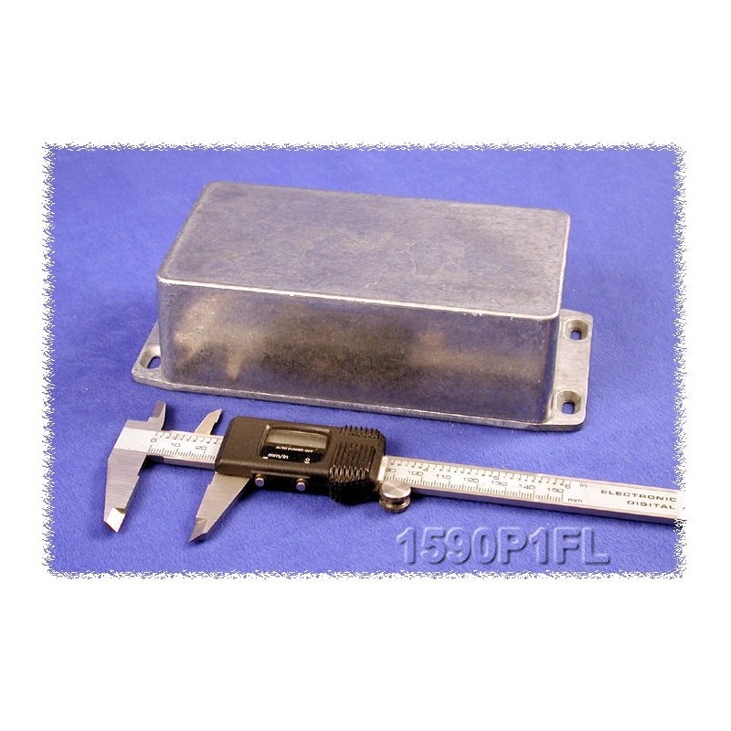 Hammond 1590P1FLBK, contenitore NERO flangiato in alluminio pressofuso, IP54
