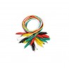 Daier set di 10 cavetti colorati con coccodrilli, 5 colori, test leads, 50cm.
