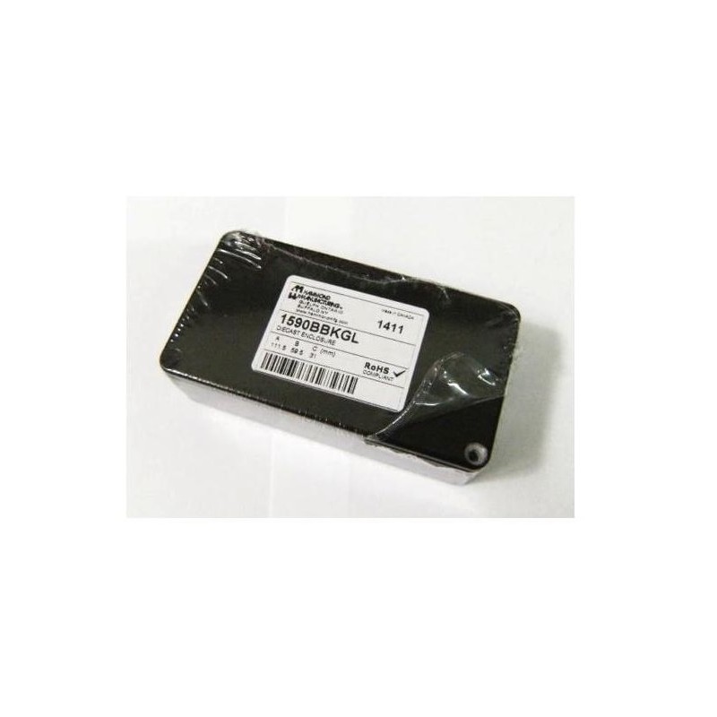 Hammond 1590BBKGL, contenitore alluminio pressofuso NERO GLOSSY