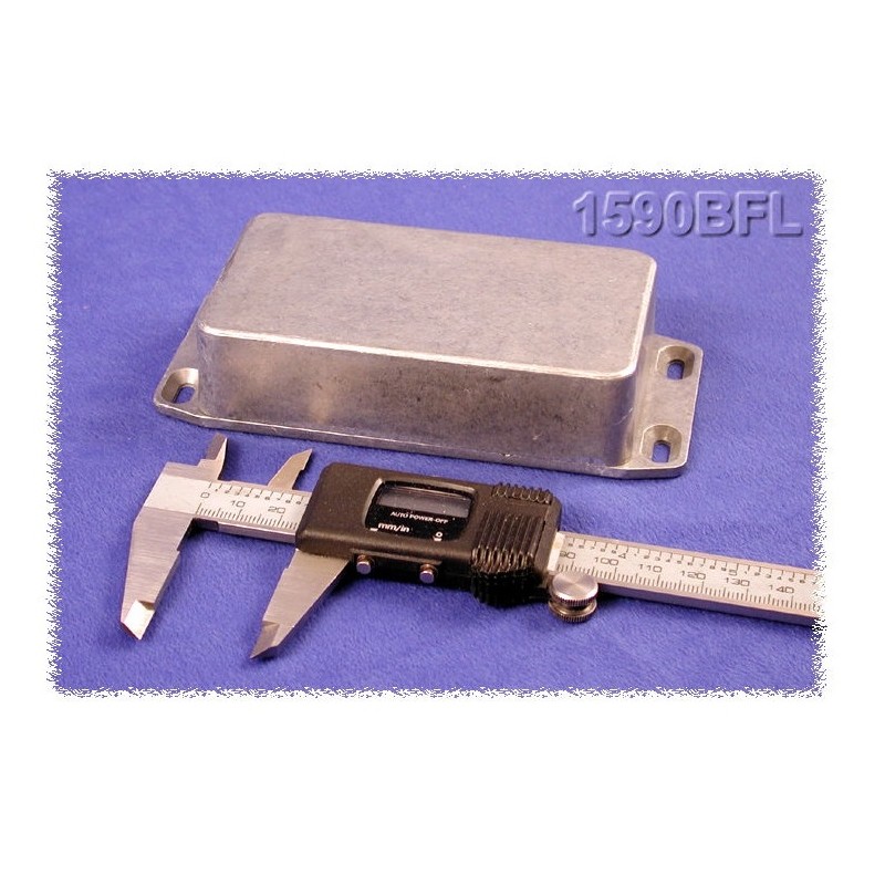 Hammond 1590BFLBK, contenitore NERO flangiato in alluminio pressofuso, IP54