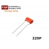 Orange Drop 225P, 0,001uF/100V (102) polyester capacitor  225P10291WD3