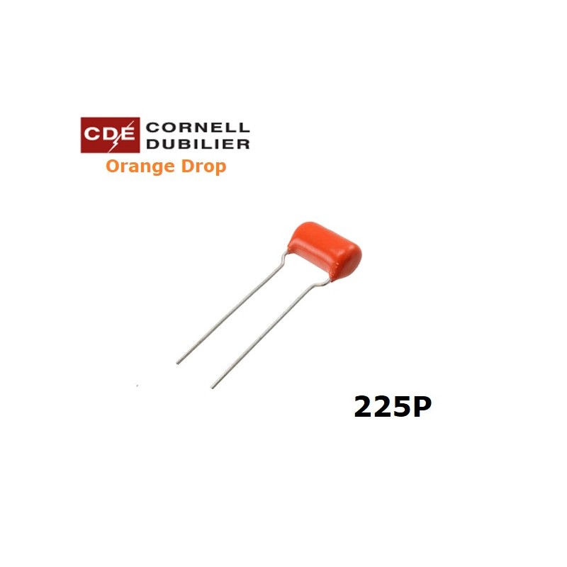 Orange Drop 225P, 0,0033uF/100V (332), condensatore poliestere 225P33291WD3