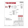 2x Keystone 9191-2, vite in ottone ROSSA, M3x0.5, L: 6mm