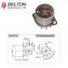 Belton VT9-PT-C, micalex noval PCB socket, with bracket for shield (not included)