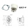 Zoccolo GZC7-F, B7G, 7 pin in ceramica da telaio/CHS