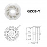 Zoccolo octal GZC8-Y in ceramica da stampato/PCB