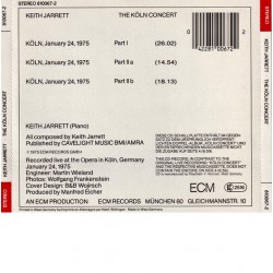Keith Jarrett: The Köln Concert, ECM Records, CD, 042281006722