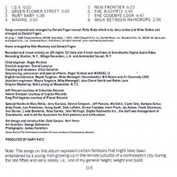 Donald Fagen: The Nightfly, Reprise, CD, 0075992369626