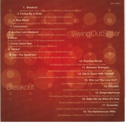 Swing Out Sister: Breakout, The Best Of, Spectrum, CD, 0731454446822