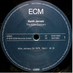 Keith Jarrett: The Köln Concert, ECM, 2x LP 180g. HQ-Vinyl, 0602527278889
