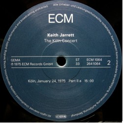 Keith Jarrett: The Köln Concert, ECM, 2x LP 180g. HQ-Vinyl, 0602527278889