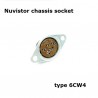 Nuvistor 5 pins socket (6CW4), chassis mounting