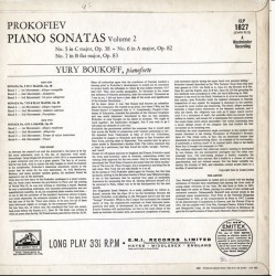 Prokofiev: Piano Sonatas Volume 2, Yuri Boukoff, LP mono, HMV-EMI CLP1827