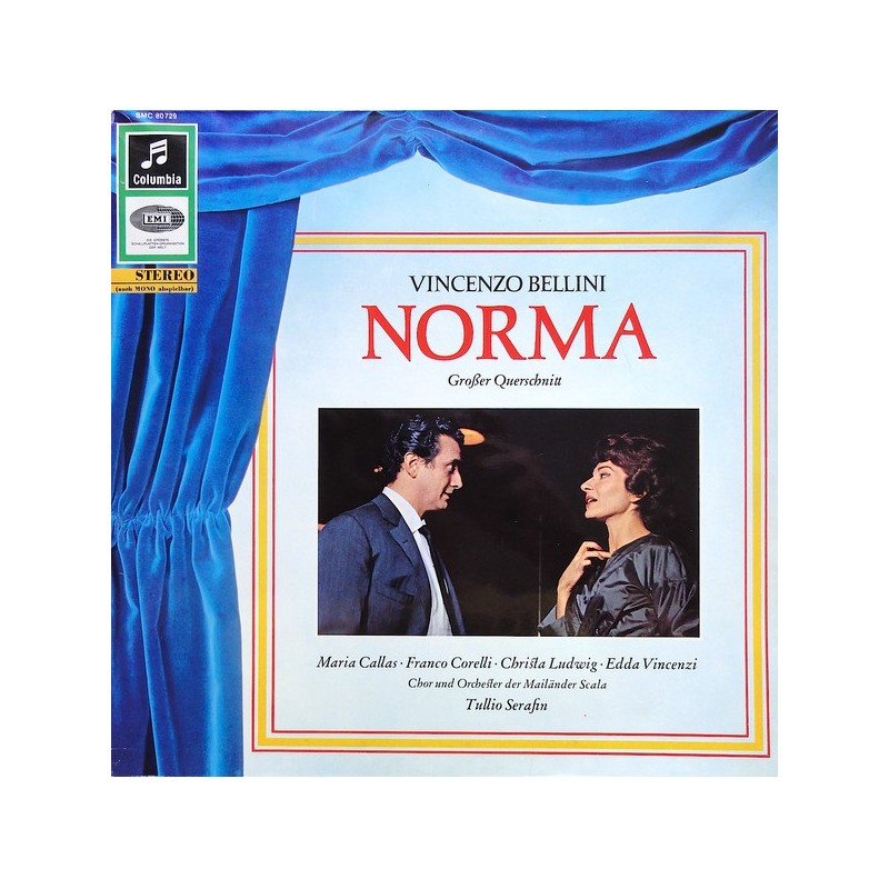 V. Bellini: Norma, Maria Callas, Franco Corelli, Orchester Der Mailänder Scala, Tullio Serafin, LP, Columbia SMC 80729