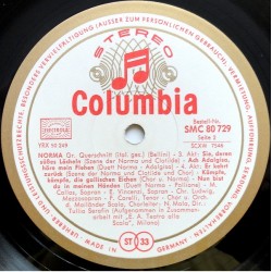 V. Bellini: Norma, Maria Callas, Franco Corelli, Orchester Der Mailänder Scala, Tullio Serafin, LP, Columbia SMC 80729