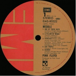 Pink Floyd : Meddle, LP Gatefold, EMI-Harvest EMS-80322 (con OBI e inserto)
