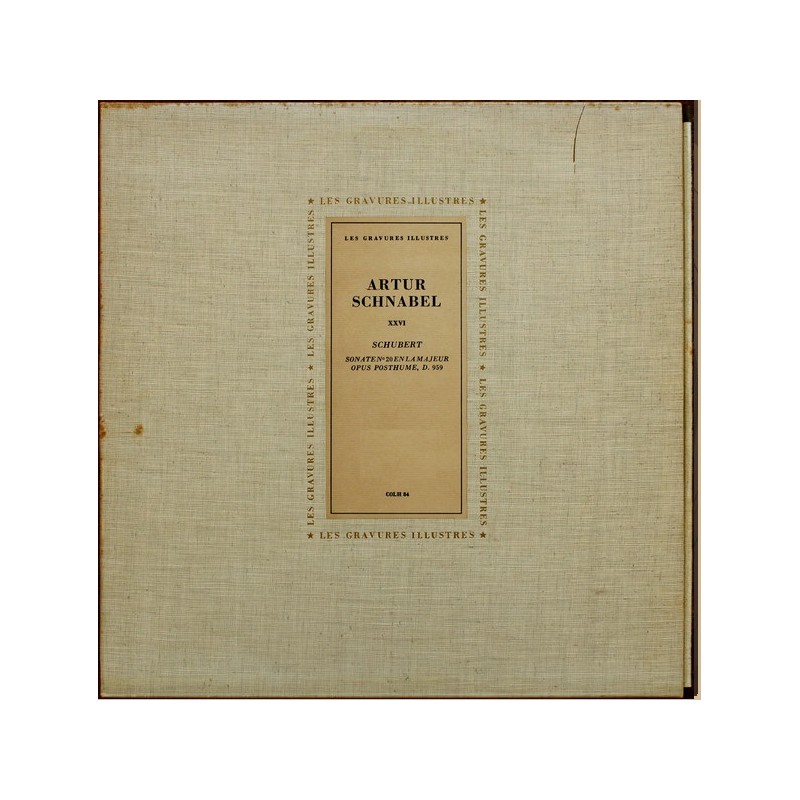 Schubert: Sonate No 20 En La Majeur Opus Posthume, D. 959, Artur Schnabel, LP mono, Pathé Marconi COLH-84