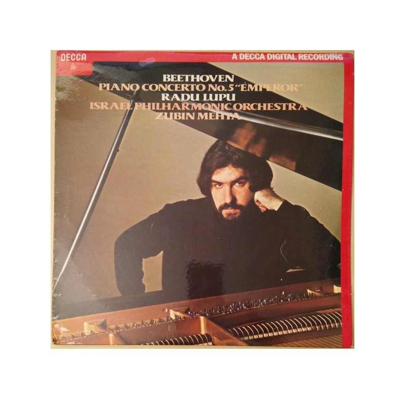 Beethoven: Piano Concerto No.5 "Emperor", Radu Lupu, Israel Philharmonic Orchestra, Zubin Mehta, LP, Decca SXDL-7503