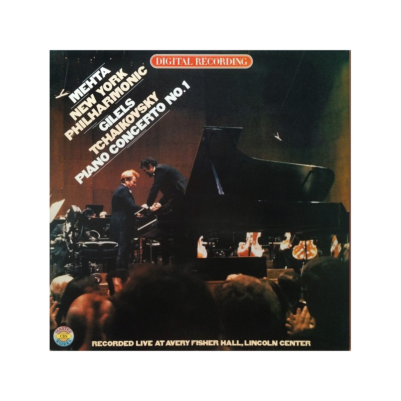 Tchaikovsky: Piano Concerto No. 1, Gilels, Mehta, LP, CBS-36660