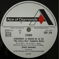 Stravinsky: Le Baiser De La Fée / The Fairy's Kiss, L'Orchestre De La Suisse Romande, Ansermet, LP, Ace of Diamond SDD-244