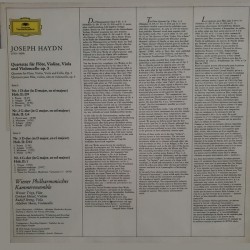 Haydn, Flute Quartets Op.5 Nr. 1-4, Wiener Philharmonisches Kammerensemble, LP, Deutsche Grammophon 2530-360