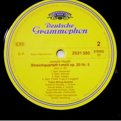 Joseph Haydn: Streichquartette Op. 20 Nos. 4 & 5, Tokyo String Quartet, LP, Deutsche Grammophon 2531-380