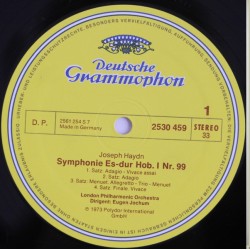 Haydn: Symphonien Nr. 99, Nr. 100 "Militär-Symphonie", London Philharmonic Orch., Jochum, LP, Deutsche Grammophon 2530-459