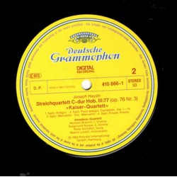 Mozart, Haydn: Jagdquartett - Hunt / Kaiserquartett - Emperor Amadeus-Quartett, LP, Deutsche Grammophon 410-866-1
