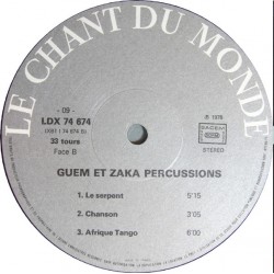 Guem Et Zaka Percussion, Guem Et Zaka Percussion, LP, Le Chant du Monde LDX-74674