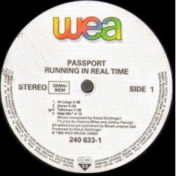 Passport: Running In Real Time, LP, WEA 022924063312