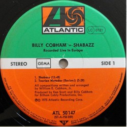 Billy Cobham: Shabazz (Recorded Live In Europe), LP, Atlantic ATL-50147