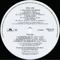 Level 42: True Colours, LP, Polydor POLH-10