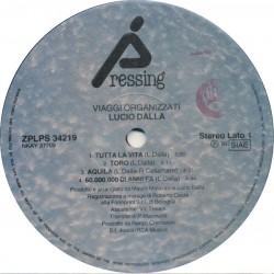 Lucio Dalla, Viaggi Organizzati, LP, Pressing ZPLPS-34219