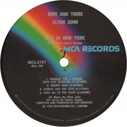 Elton John: Here And There, LP, MCA Records MCA-2197