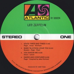 Led Zeppelin – Led Zeppelin, LP 180g., Atlantic 081227966416
