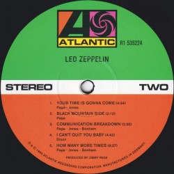 Led Zeppelin – Led Zeppelin, LP 180g., Atlantic 081227966416